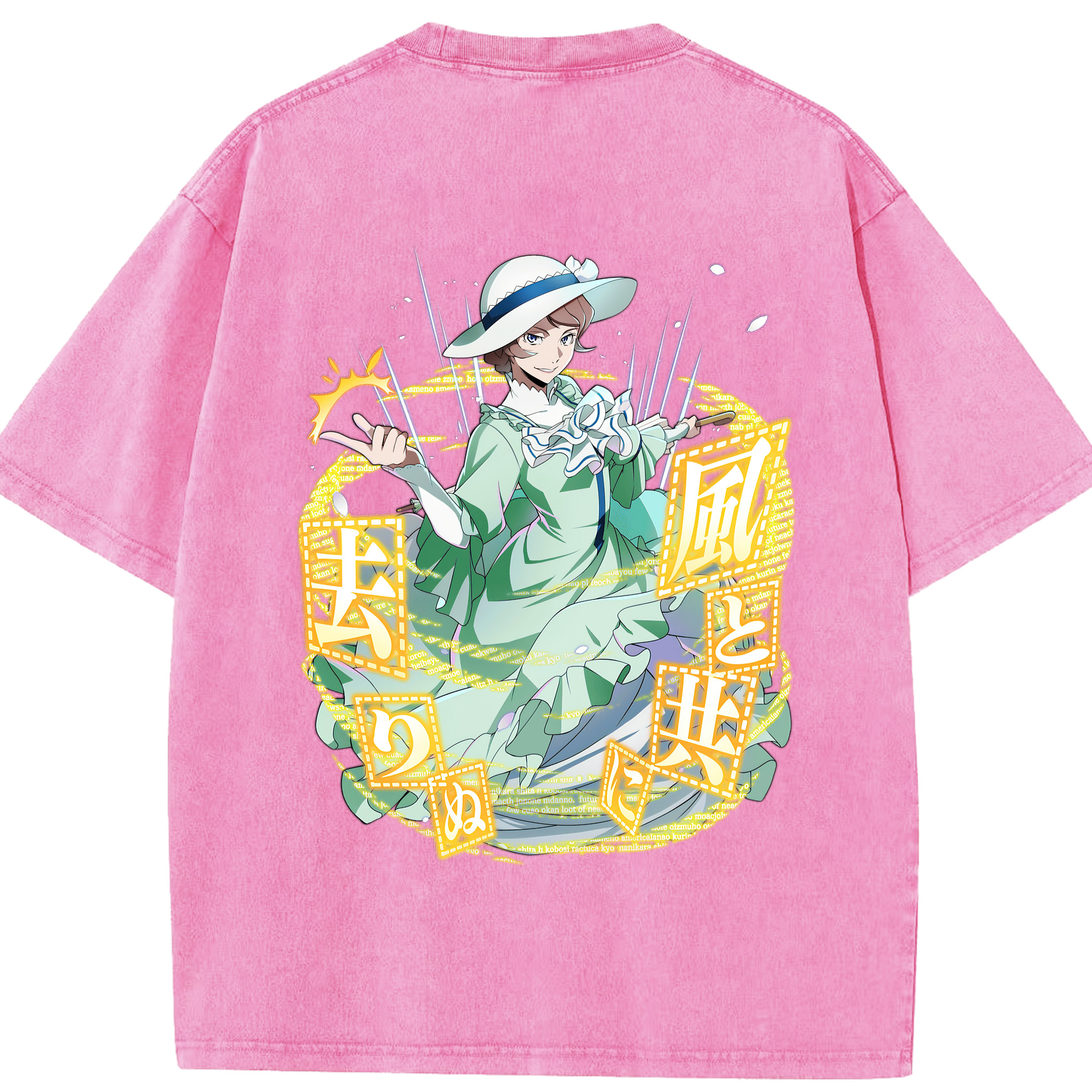 （画像用） 文豪ストレイドッグス Bungo Stray Dogs 綿100% ヴィンテージ風 半袖Tシャツ（背面プリント）